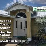 James Hardie siding installation on architectural arches curves and angles in Jupiter Florida.