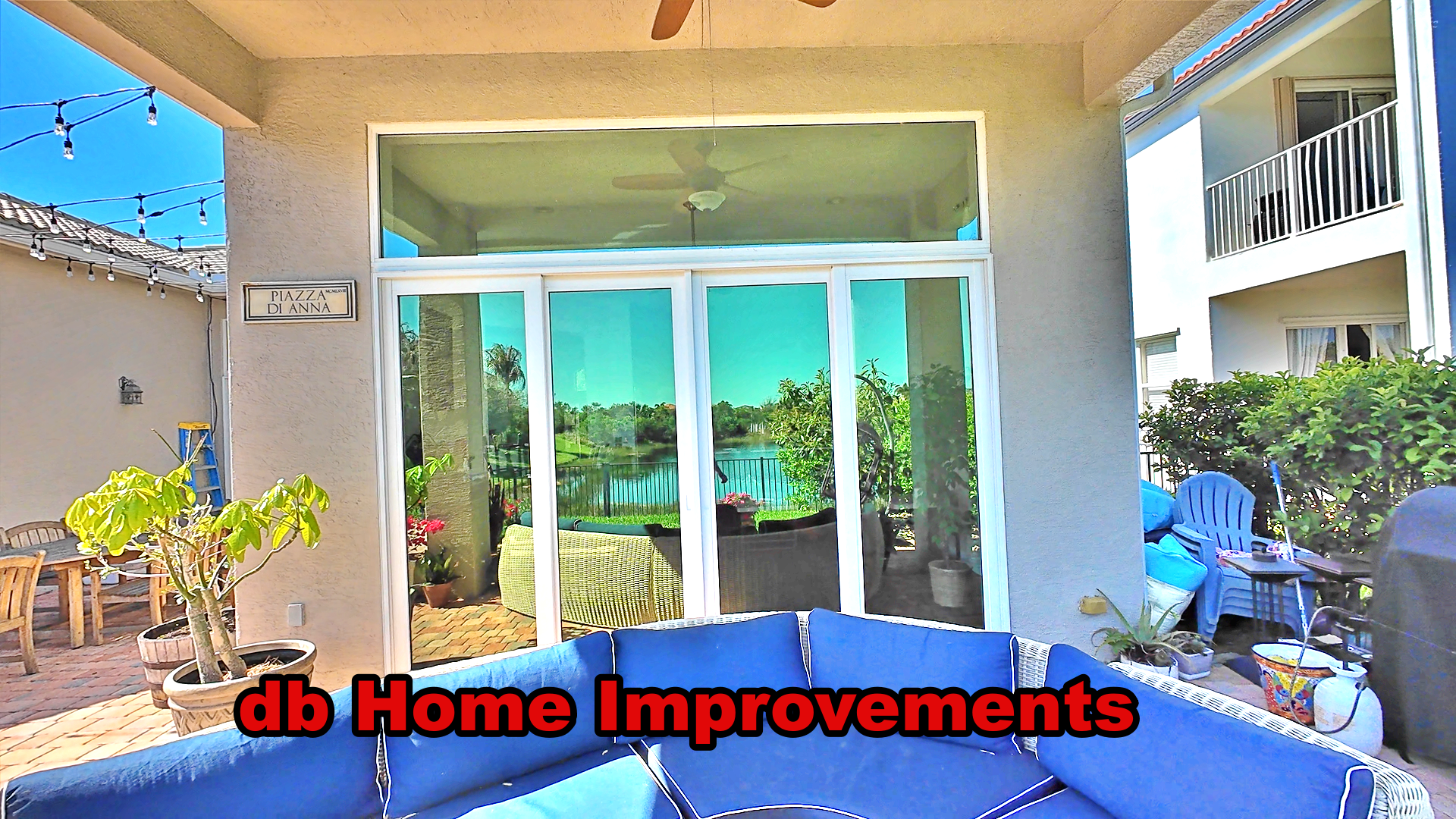 Over 10, 000 lbs of hurricane impact glass sliders installed on two-story Vero Beach home.