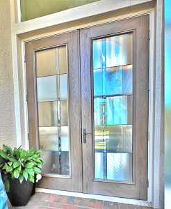 Therma-Tru fiberglass double entry doors with 3-point lock and composite jamb installation Vero Beach