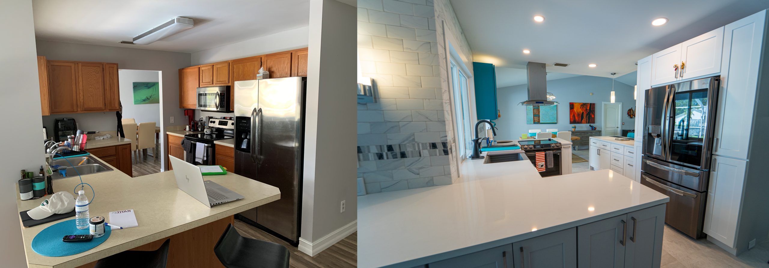 Kitchen Wall Removal Structural Transformation Open-concept kitchen wall removal structural transformation by db Home Improvements.